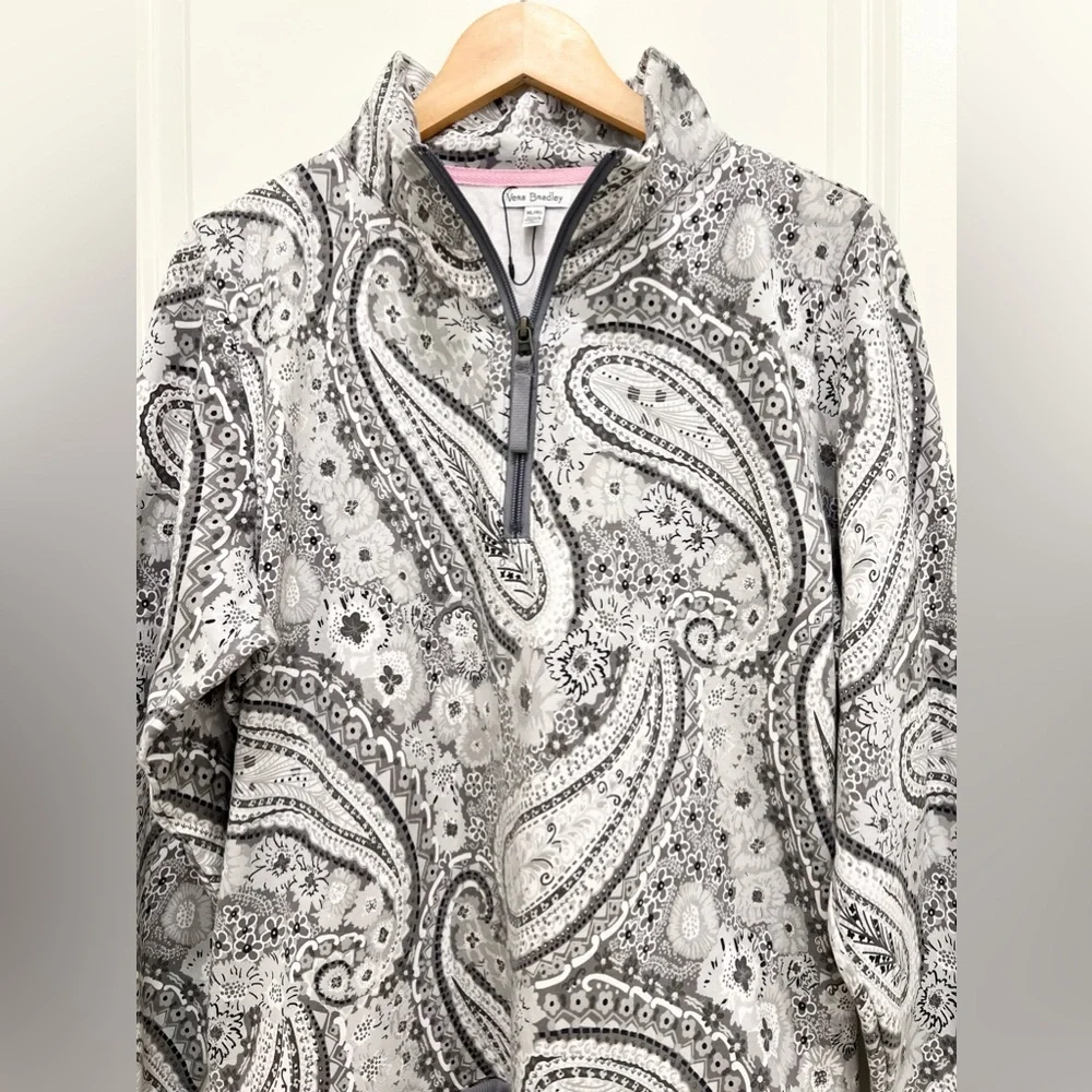 VERA BRADLEY French Terry Quarter-Zip Sweatshirt with Pockets - Picture 3 of 8